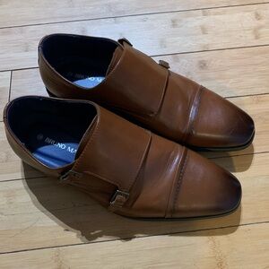 Wide Dress slip on loafers with monk strap